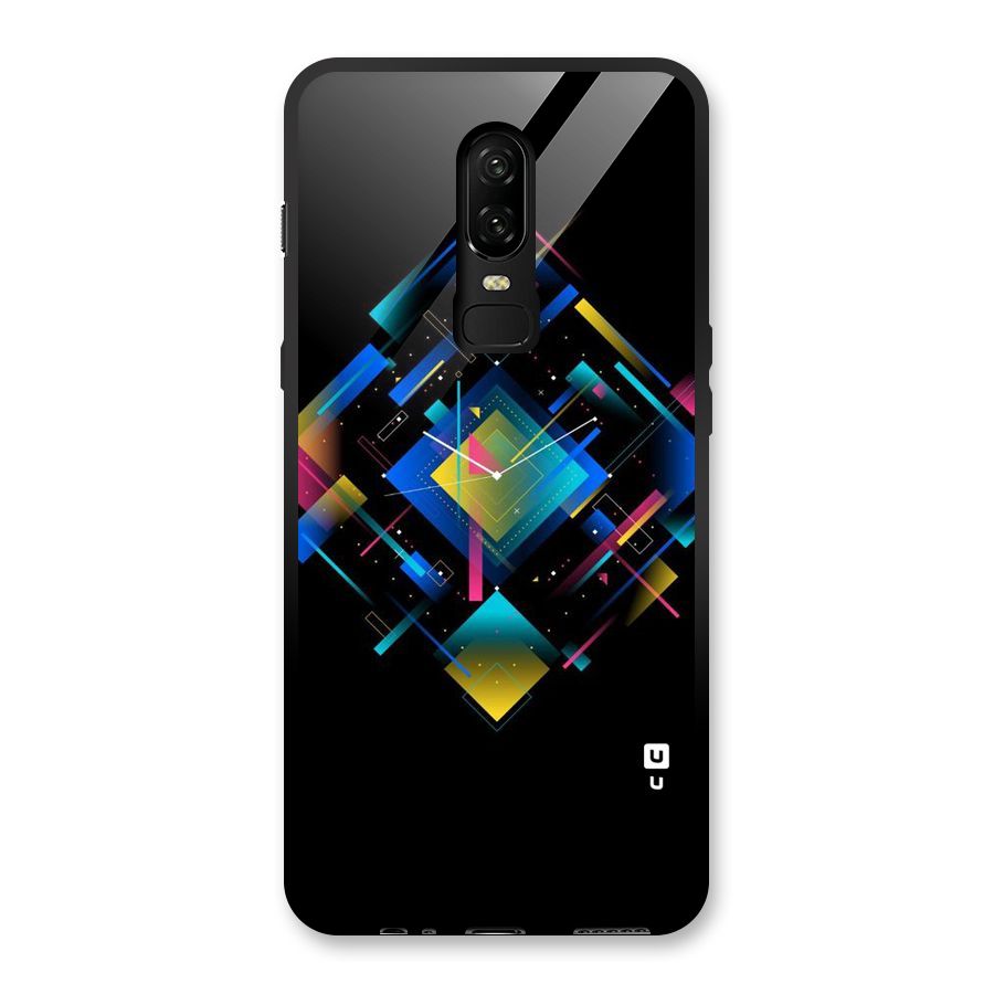 Abstract Clock Glass Back Case for OnePlus 6