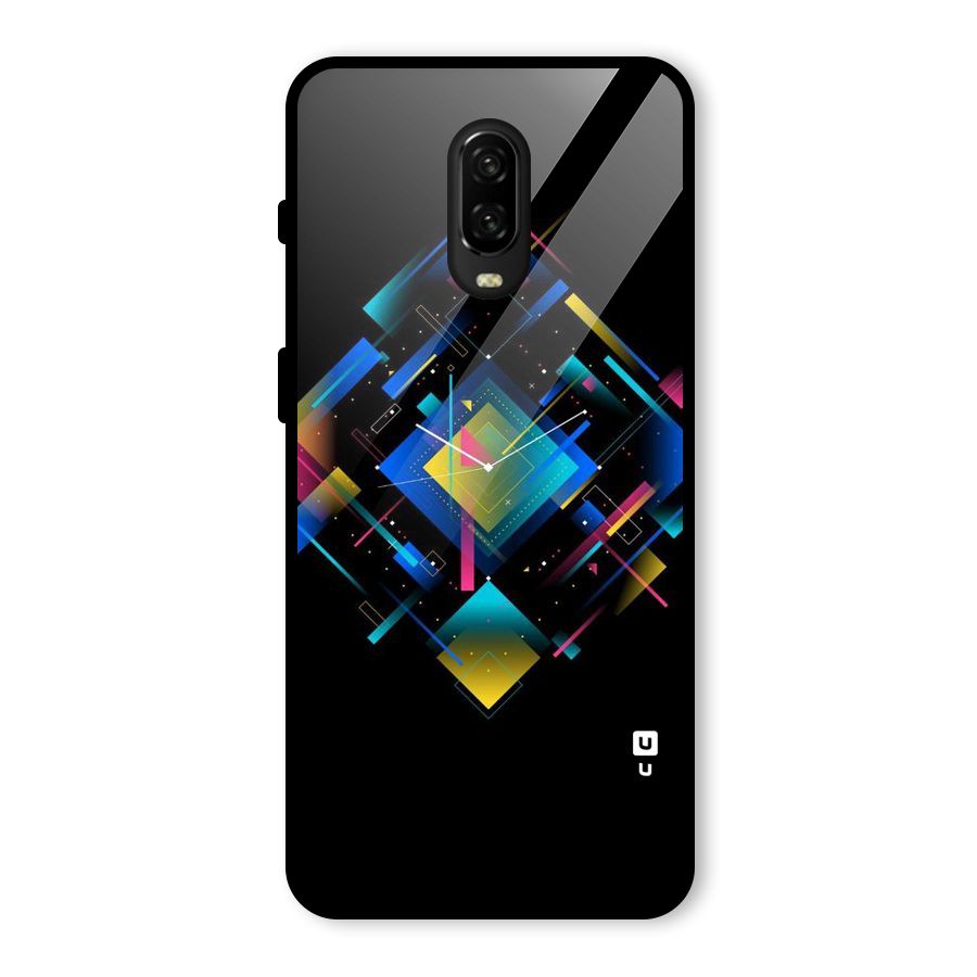 Abstract Clock Glass Back Case for OnePlus 6T