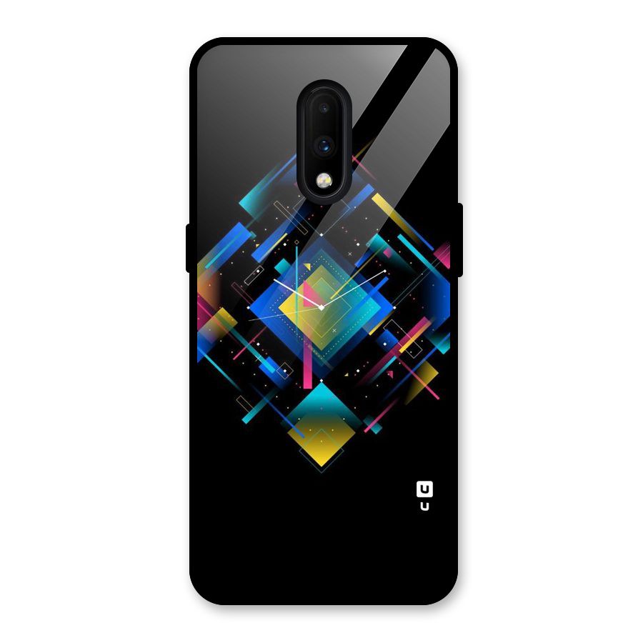 Abstract Clock Glass Back Case for OnePlus 7