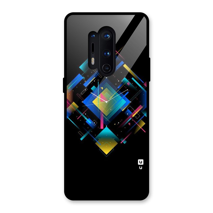 Abstract Clock Glass Back Case for OnePlus 8 Pro