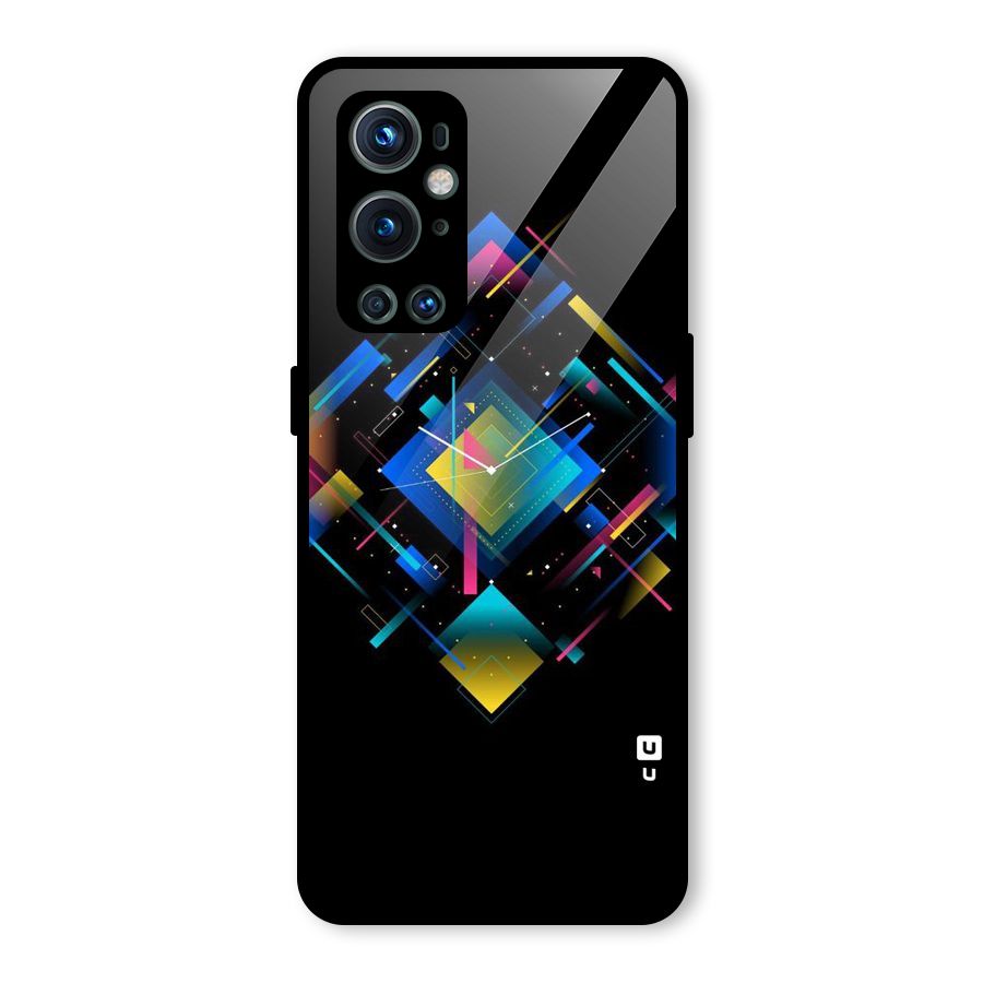 Abstract Clock Glass Back Case for OnePlus 9 Pro