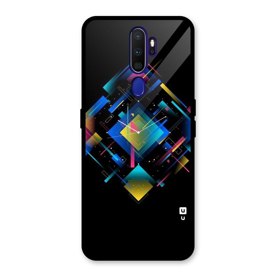 Abstract Clock Glass Back Case for Oppo A9 (2020)