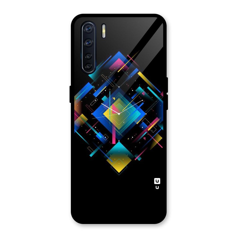 Abstract Clock Glass Back Case for Oppo F15