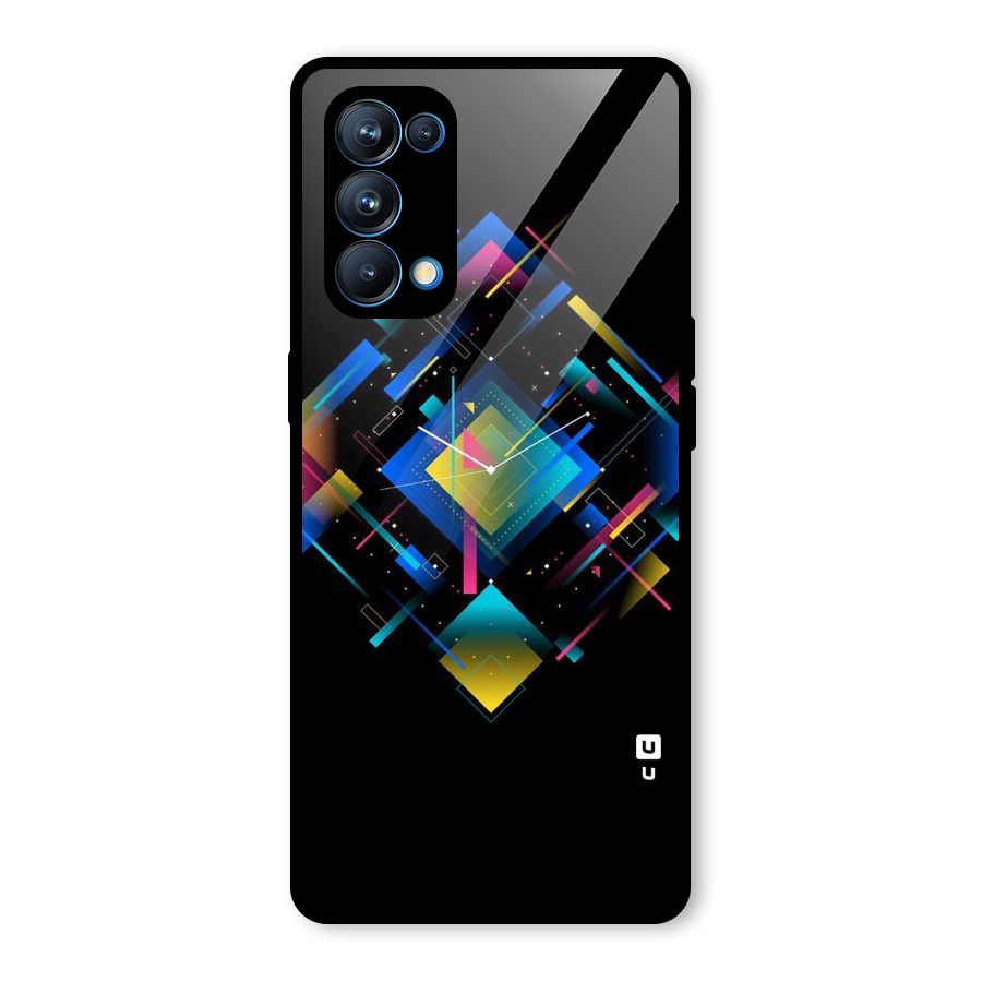 Abstract Clock Glass Back Case for Oppo Reno5 Pro 5G