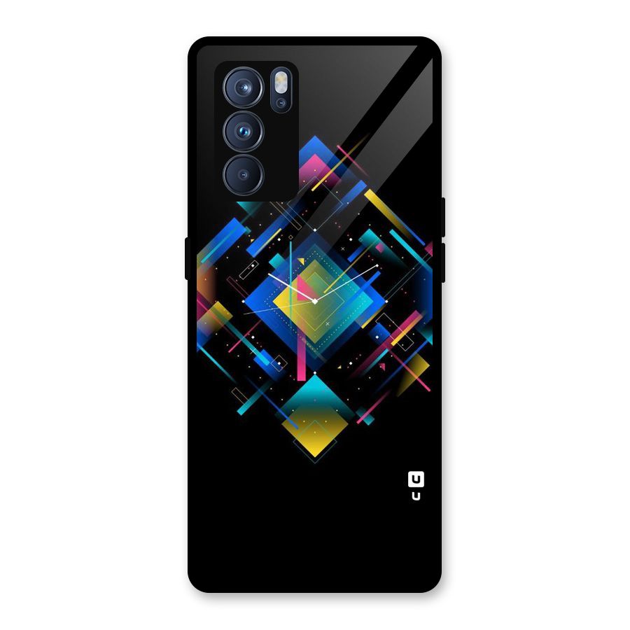 Abstract Clock Glass Back Case for Oppo Reno6 Pro 5G
