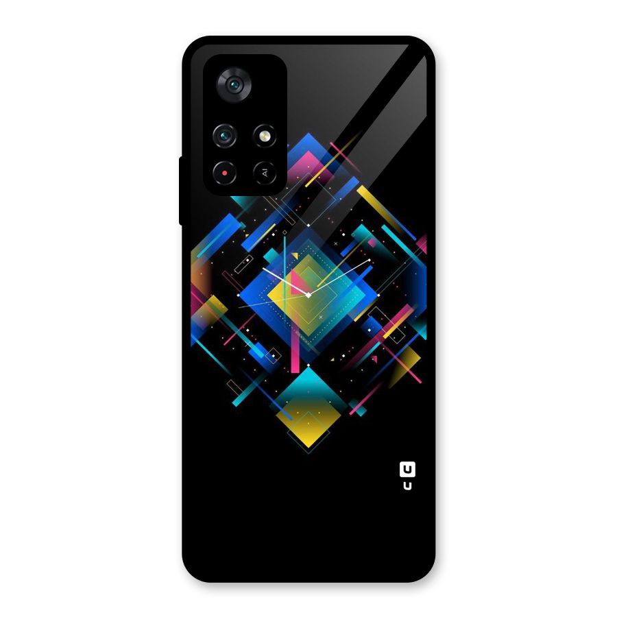 Abstract Clock Glass Back Case for Poco M4 Pro 5G