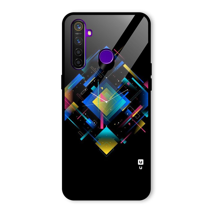 Abstract Clock Glass Back Case for Realme 5 Pro