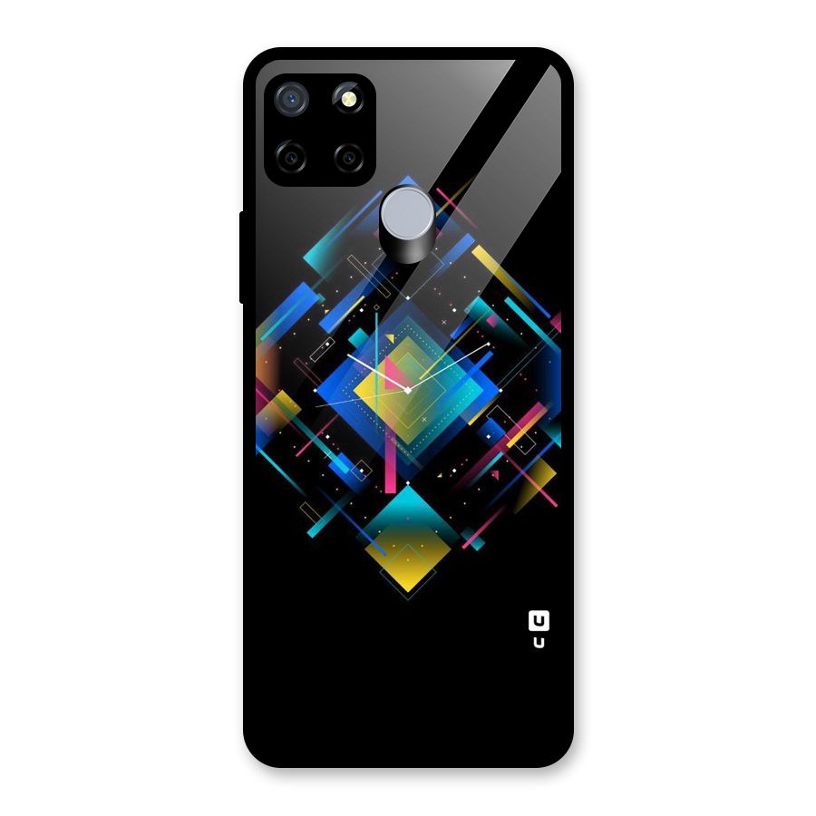 Abstract Clock Glass Back Case for Realme C15