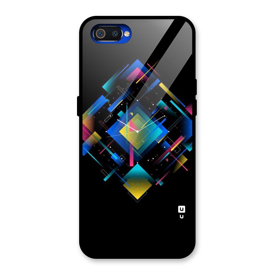 Abstract Clock Glass Back Case for Realme C2
