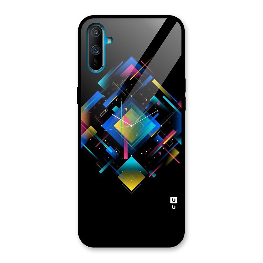 Abstract Clock Glass Back Case for Realme C3