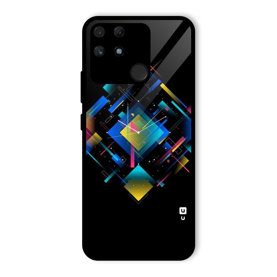 Abstract Clock Glass Back Case for Realme Narzo 50A