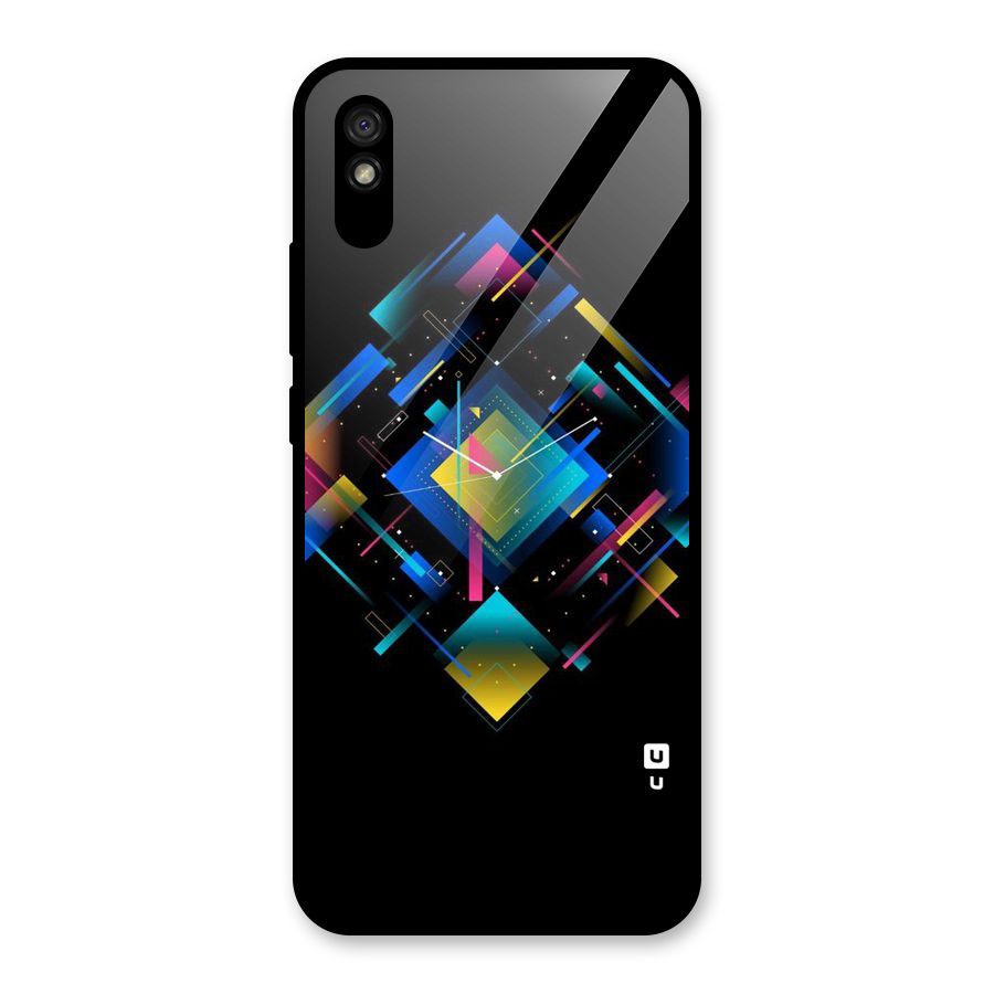 Abstract Clock Glass Back Case for Redmi 9i