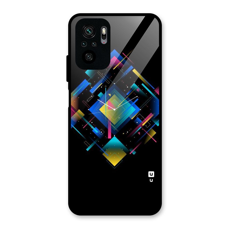 Abstract Clock Glass Back Case for Redmi Note 10S