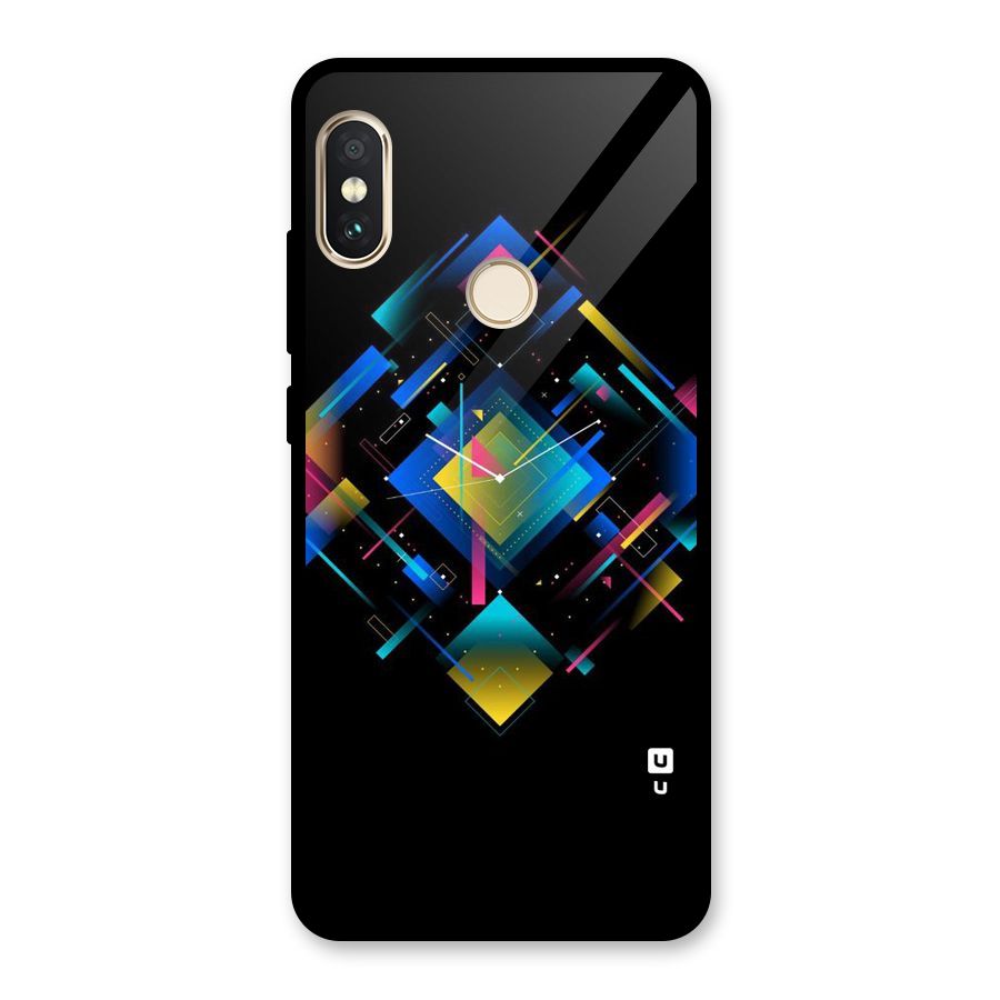 Abstract Clock Glass Back Case for Redmi Note 5 Pro