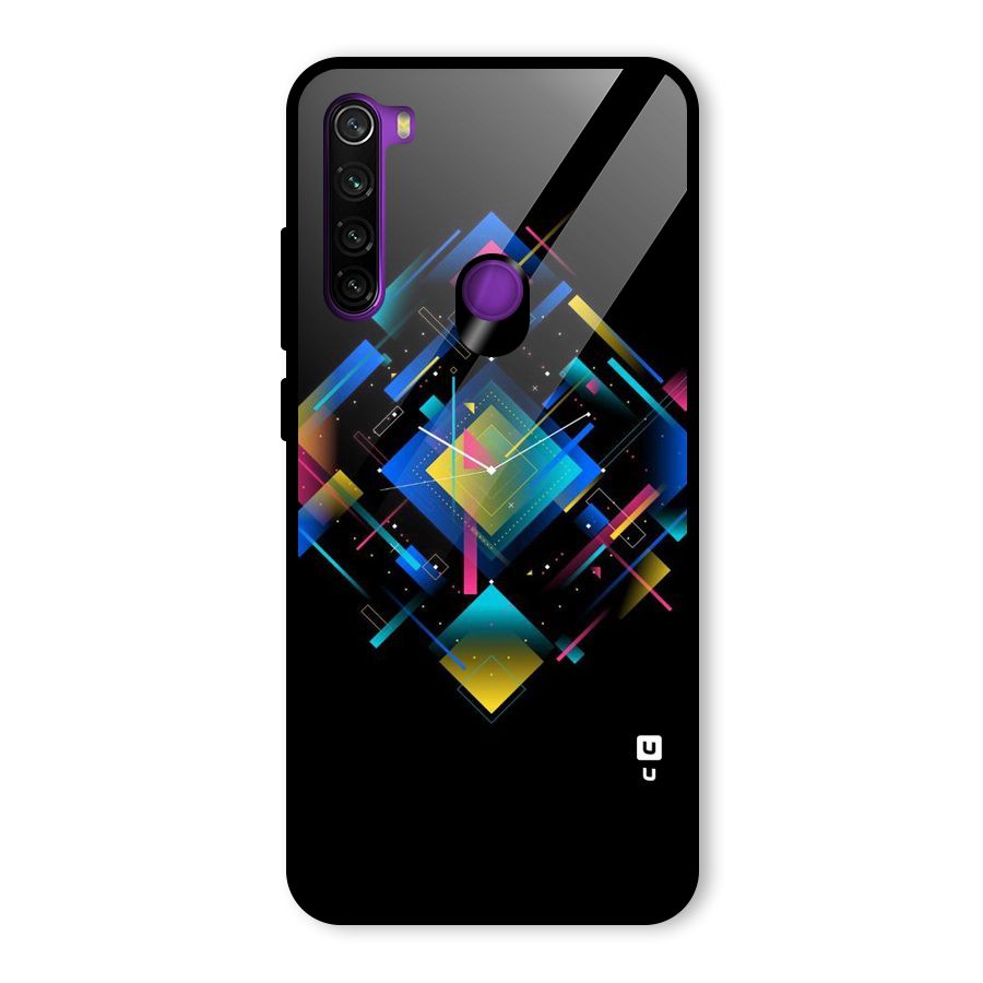 Abstract Clock Glass Back Case for Redmi Note 8