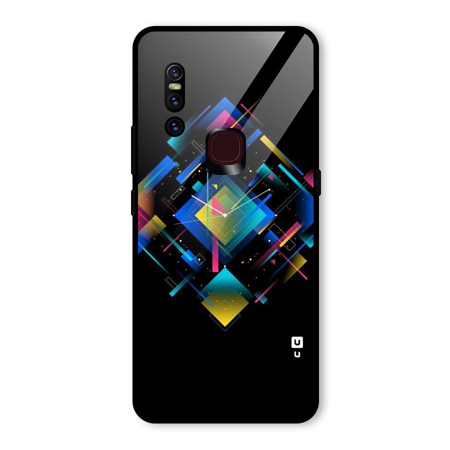 Abstract Clock Glass Back Case for Vivo V15