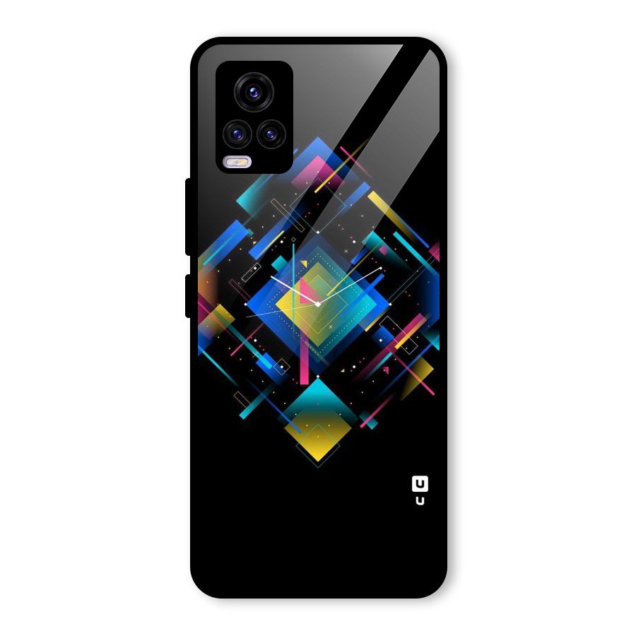 Abstract Clock Glass Back Case for Vivo V20