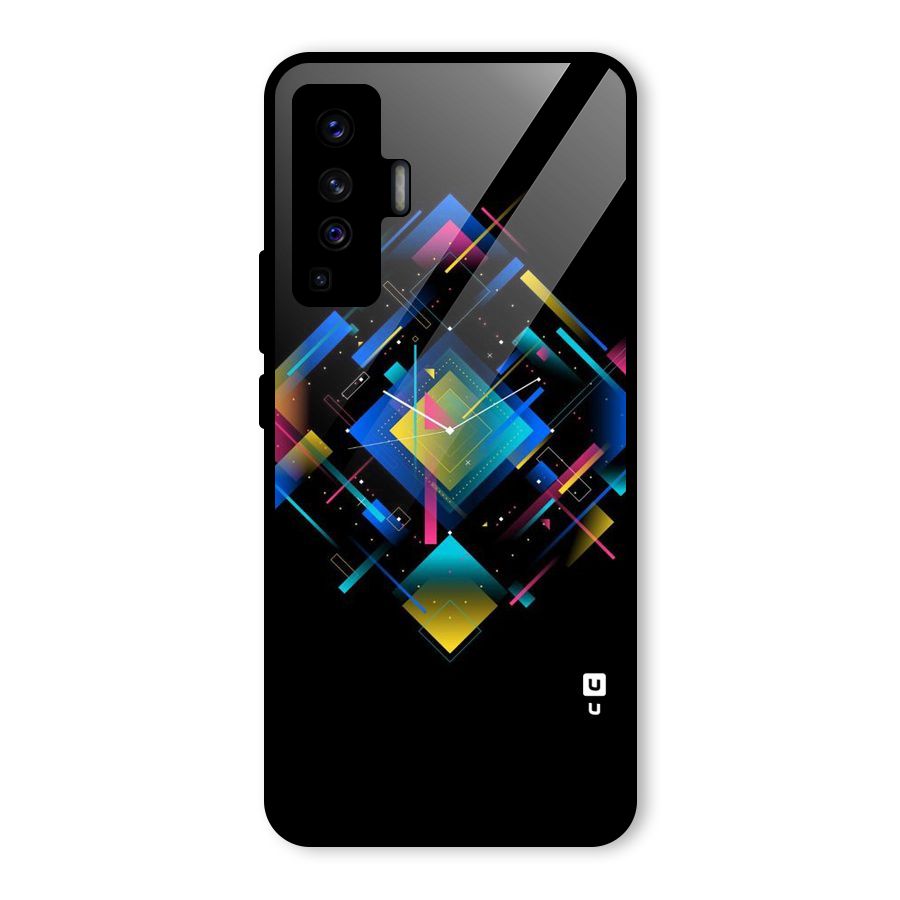 Abstract Clock Glass Back Case for Vivo X50