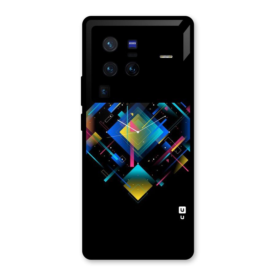 Abstract Clock Glass Back Case for Vivo X80 Pro