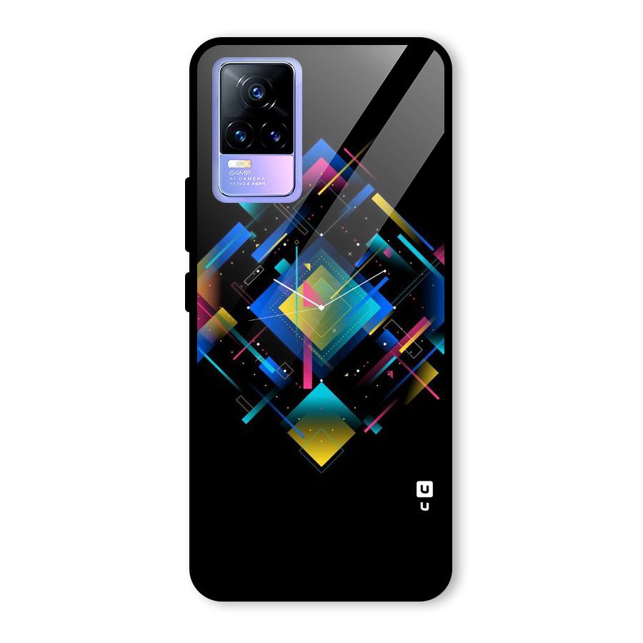Abstract Clock Glass Back Case for Vivo Y73