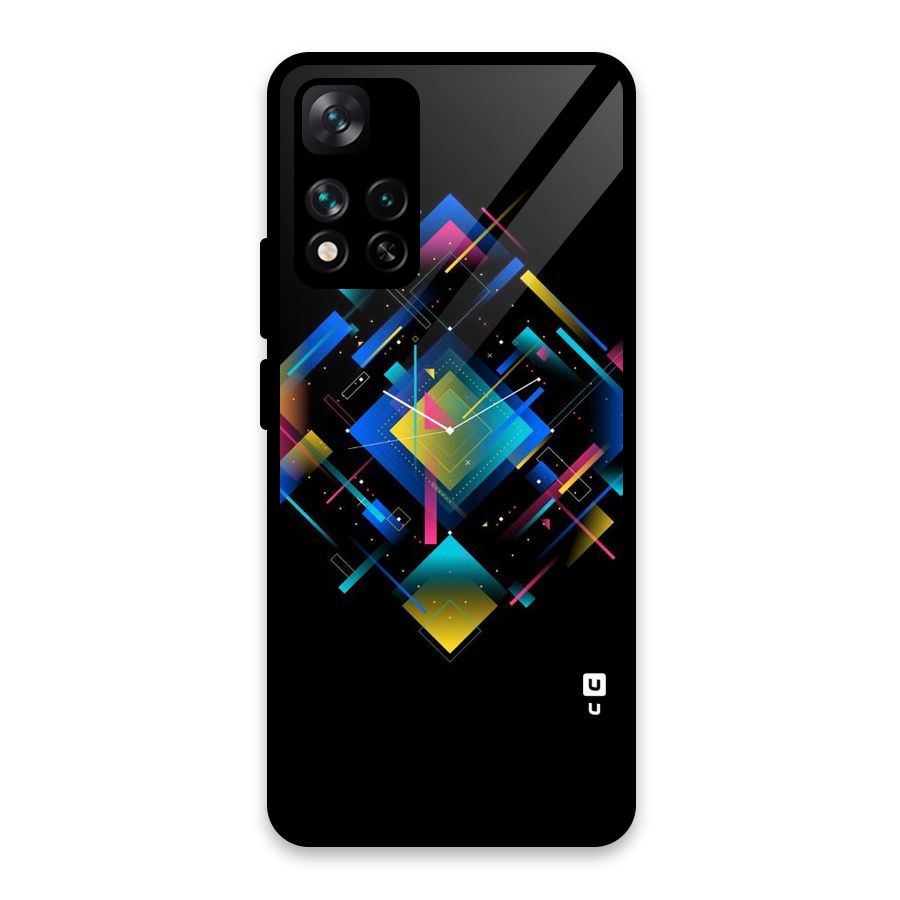 Abstract Clock Glass Back Case for Xiaomi 11i HyperCharge 5G