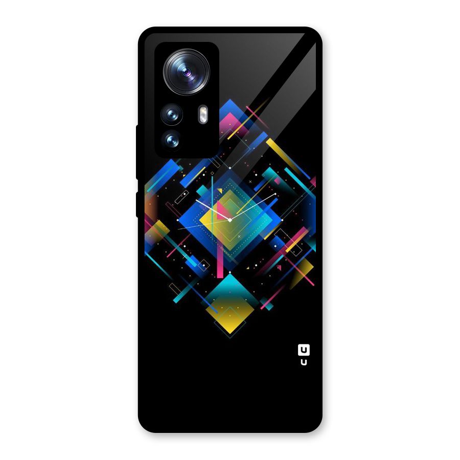 Abstract Clock Glass Back Case for Xiaomi 12 Pro