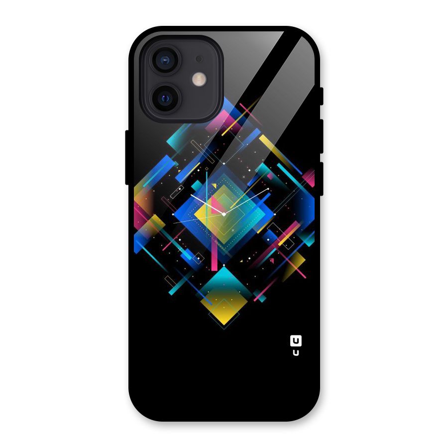 Abstract Clock Glass Back Case for iPhone 12