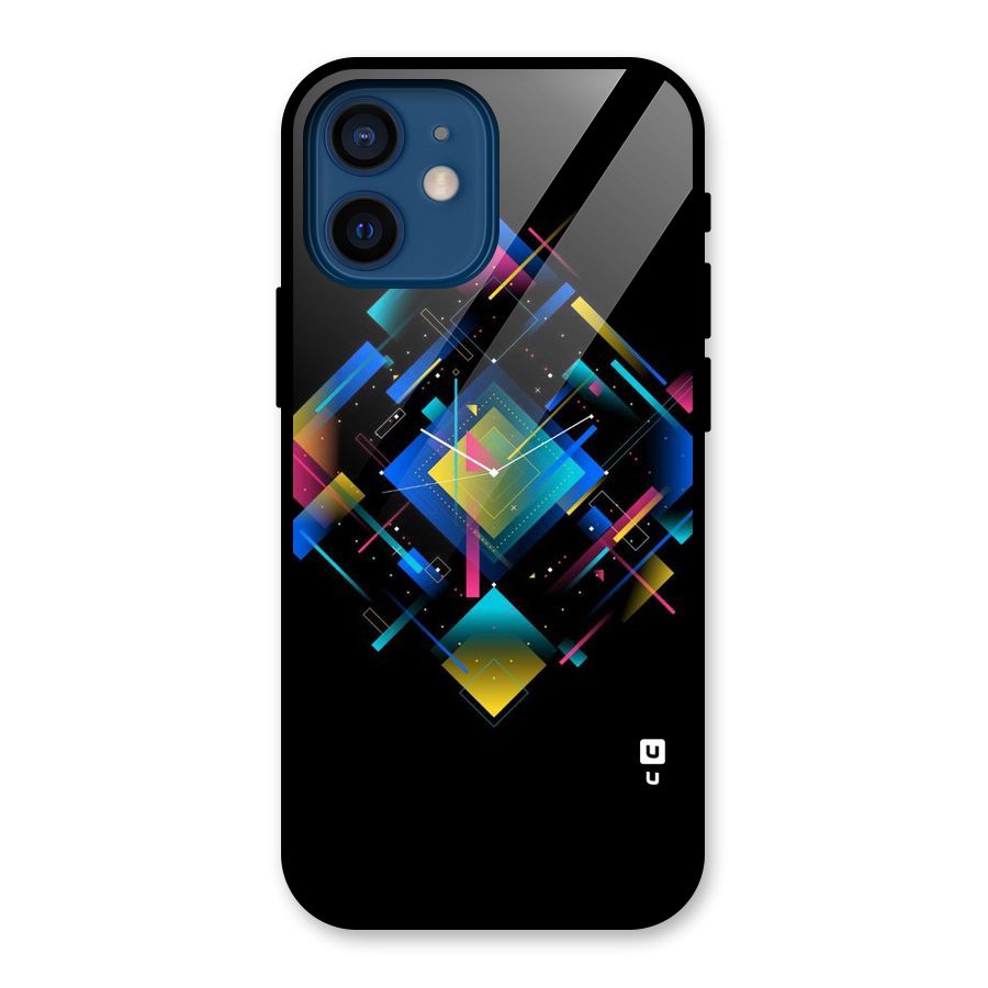 Abstract Clock Glass Back Case for iPhone 12 Mini