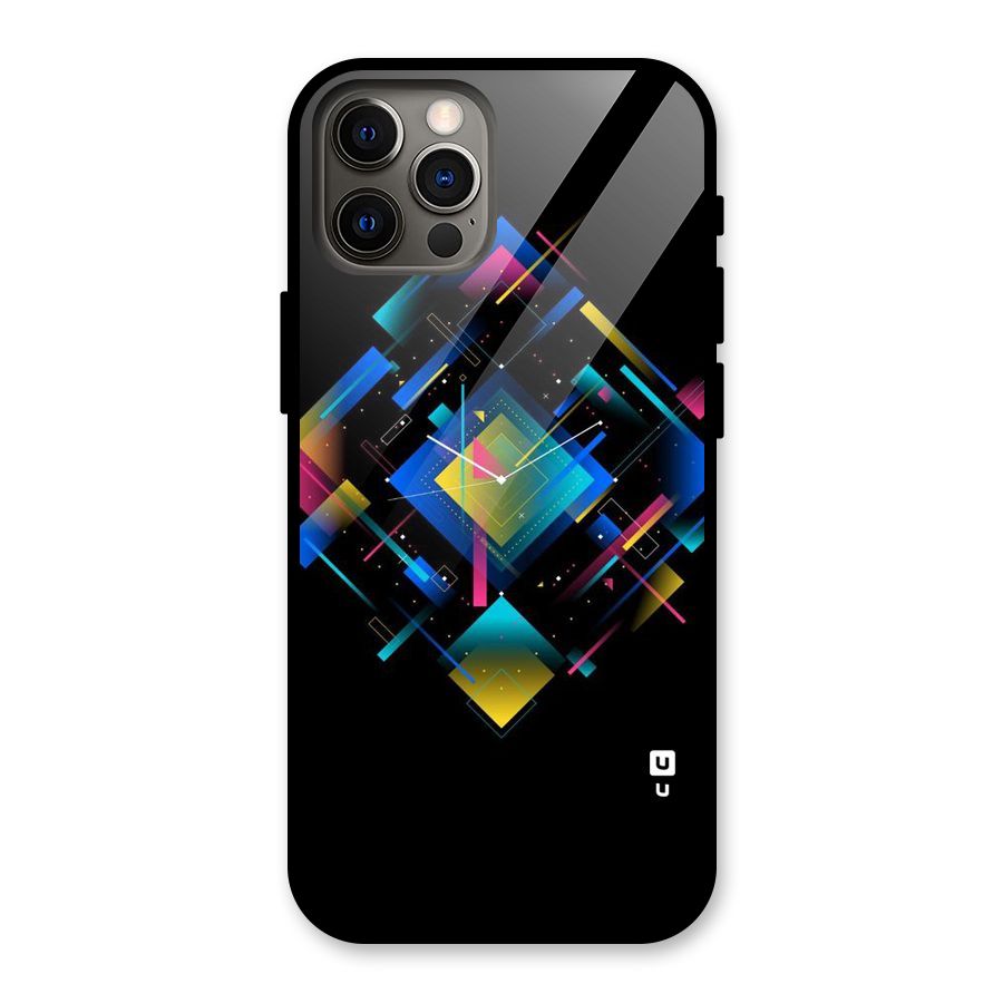 Abstract Clock Glass Back Case for iPhone 12 Pro