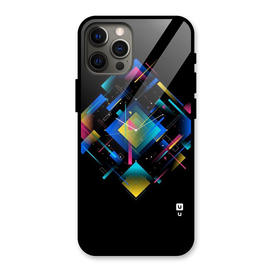 Abstract Clock Glass Back Case for iPhone 12 Pro Max