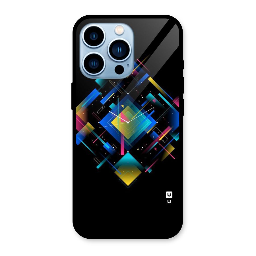 Abstract Clock Glass Back Case for iPhone 13 Pro