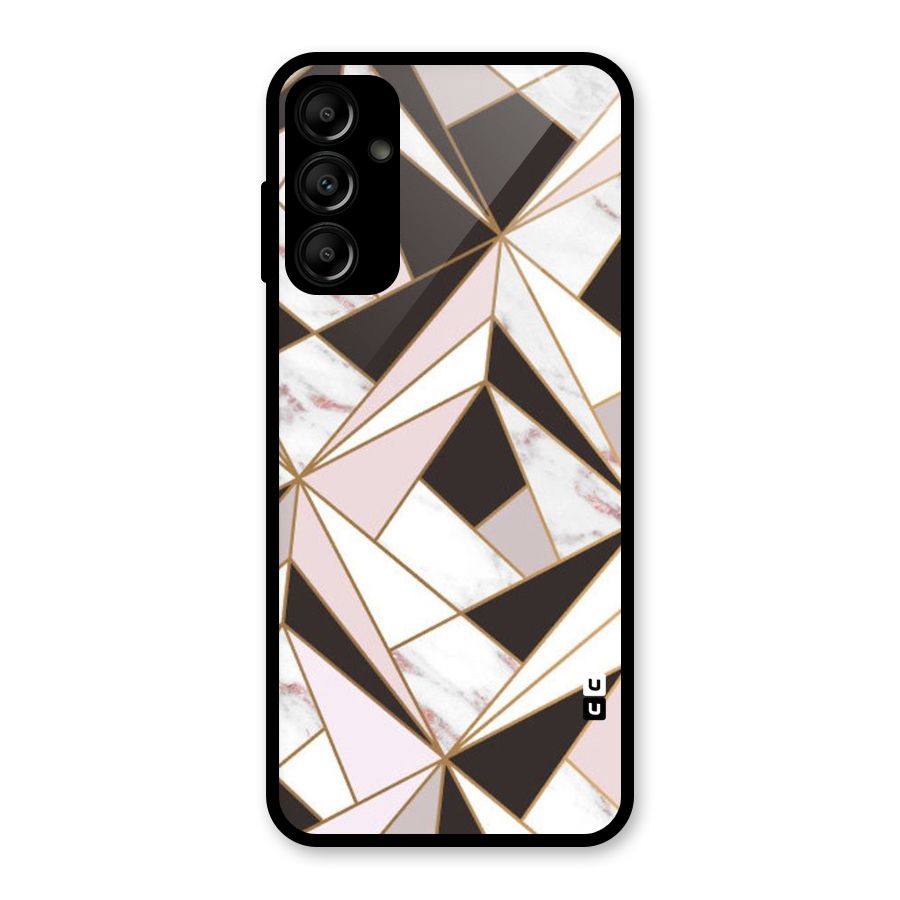 Abstract Corners Glass Back Case for Galaxy A14 5G