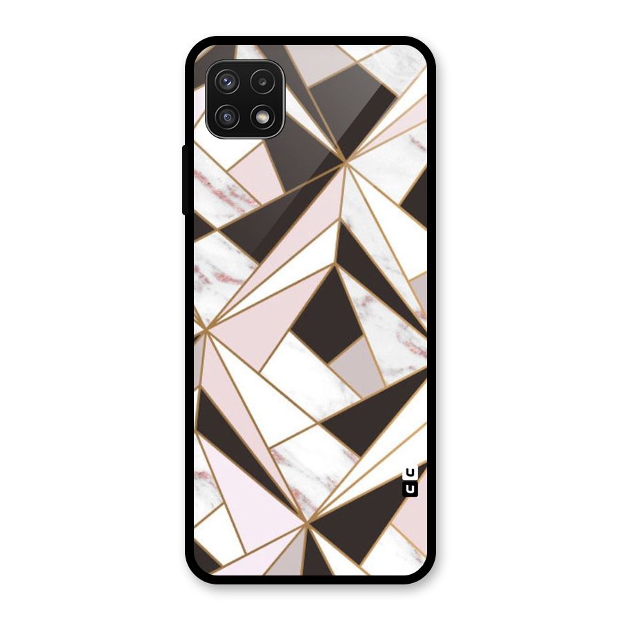 Abstract Corners Glass Back Case for Galaxy A22 5G