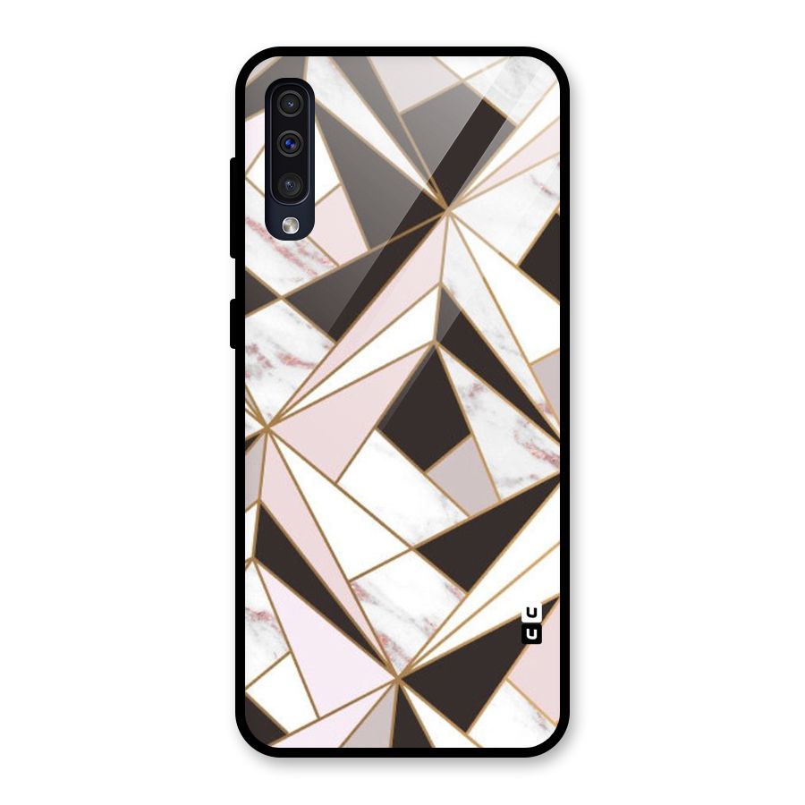 Abstract Corners Glass Back Case for Galaxy A50s