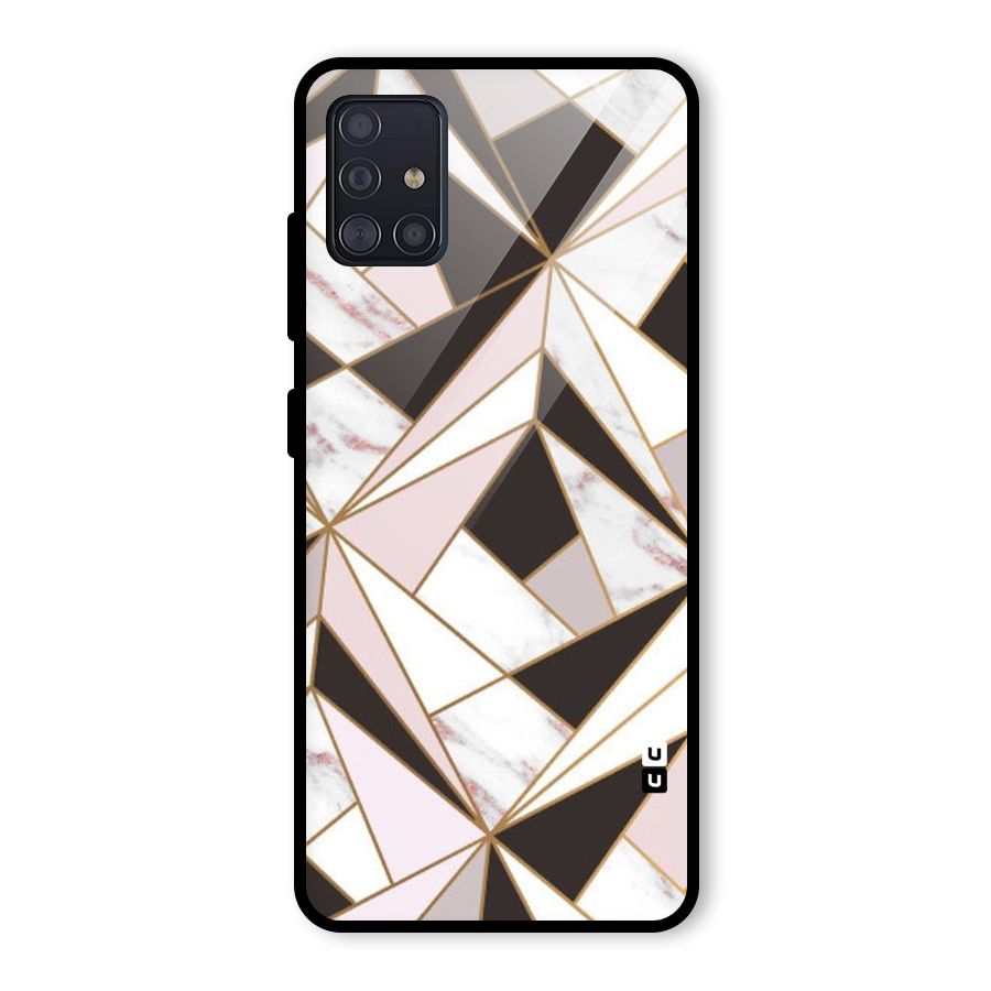 Abstract Corners Glass Back Case for Galaxy A51