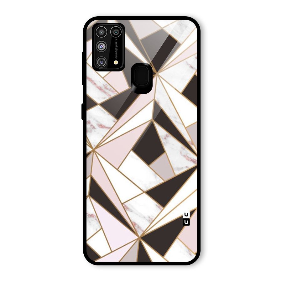 Abstract Corners Glass Back Case for Galaxy F41