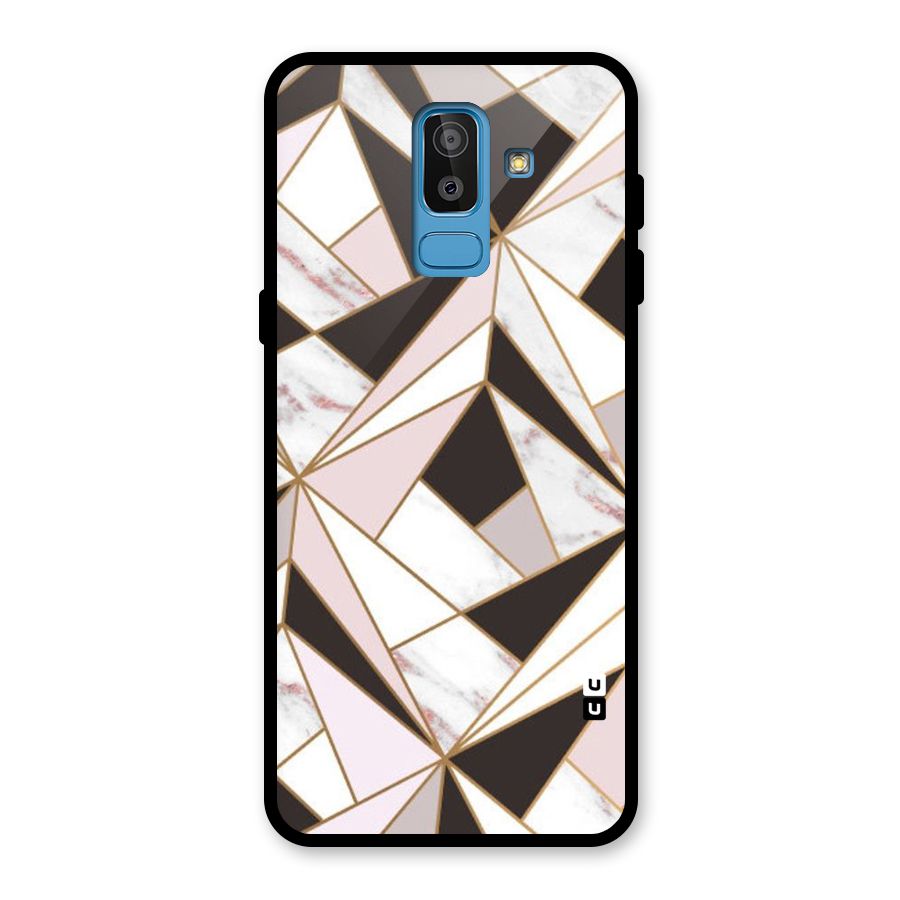 Abstract Corners Glass Back Case for Galaxy J8