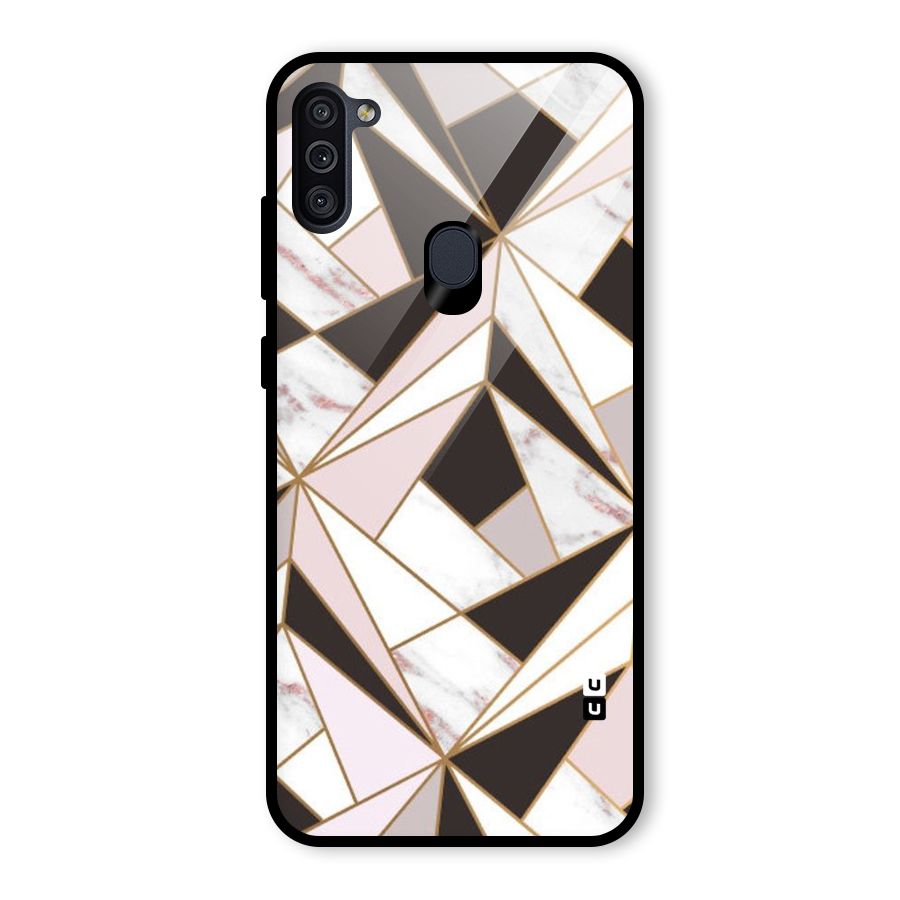 Abstract Corners Glass Back Case for Galaxy M11