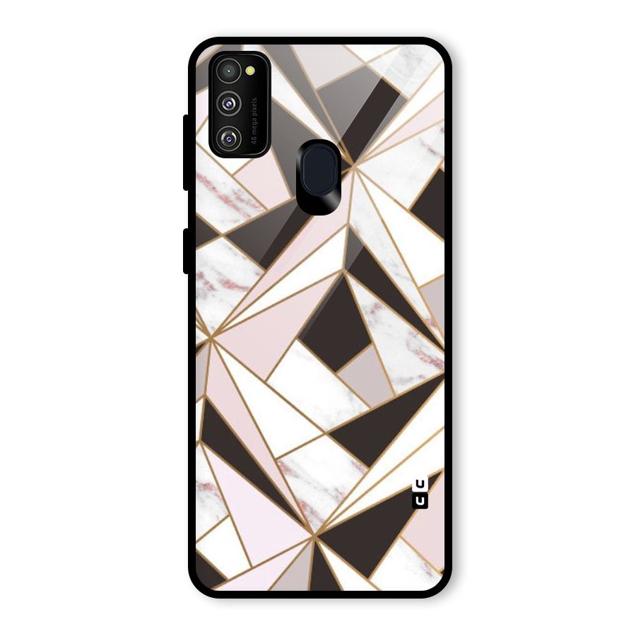 Abstract Corners Glass Back Case for Galaxy M30s