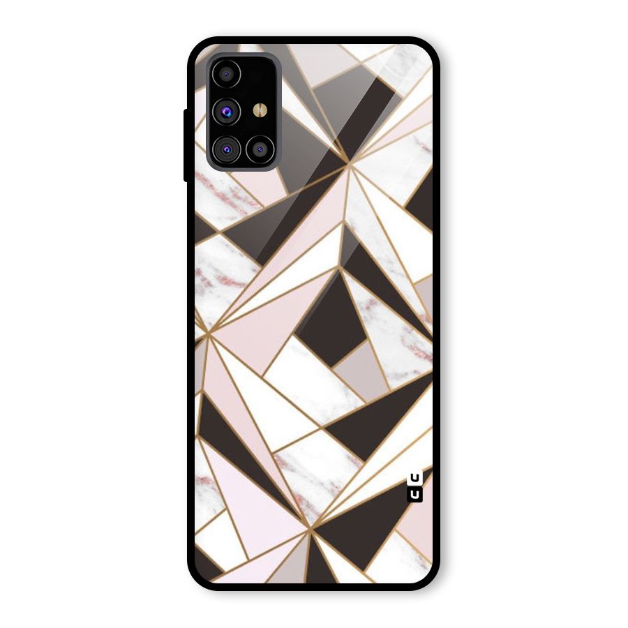 Abstract Corners Glass Back Case for Galaxy M31s
