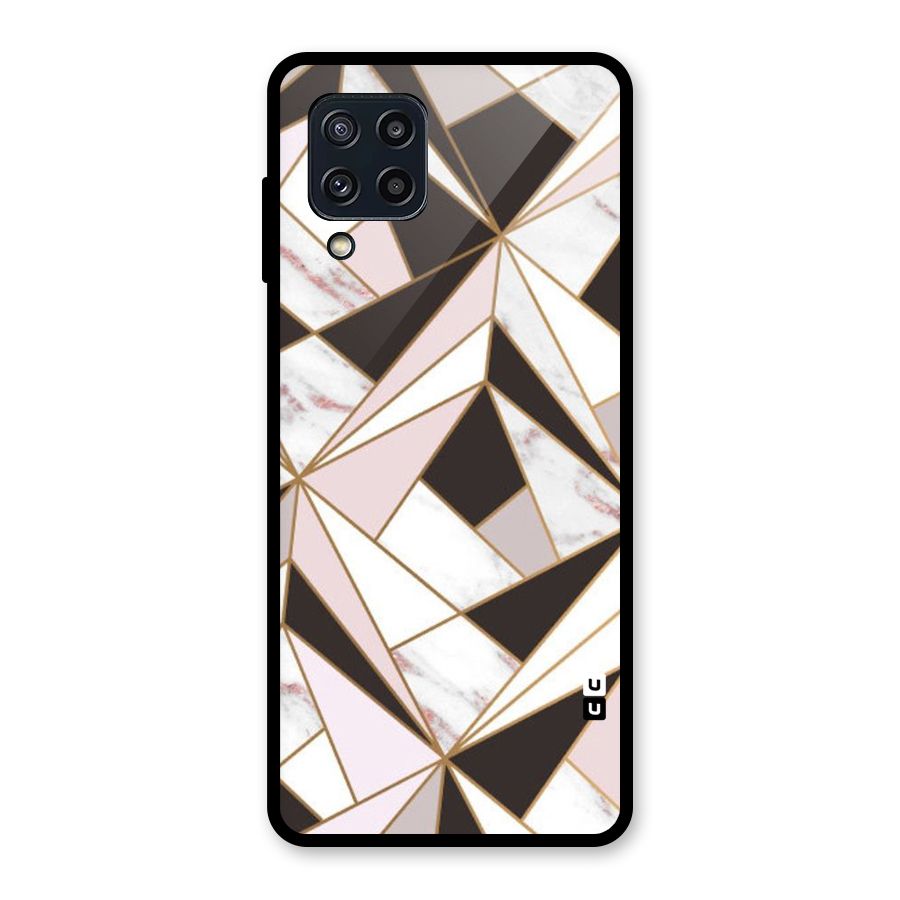 Abstract Corners Glass Back Case for Galaxy M32