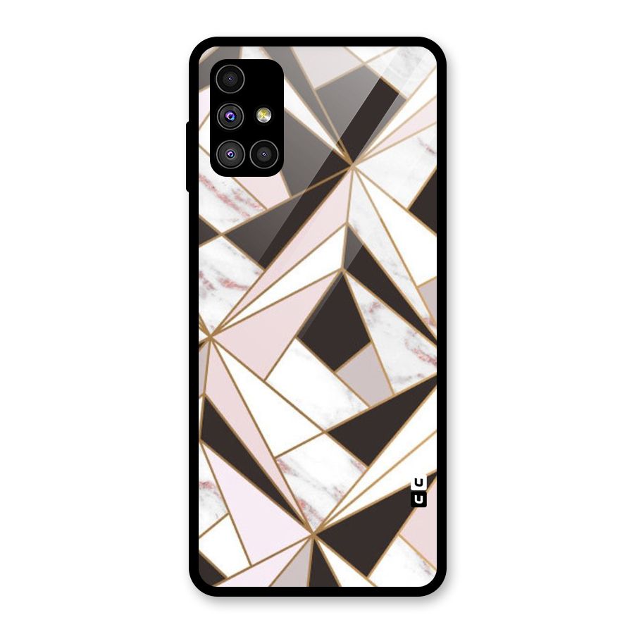 Abstract Corners Glass Back Case for Galaxy M51
