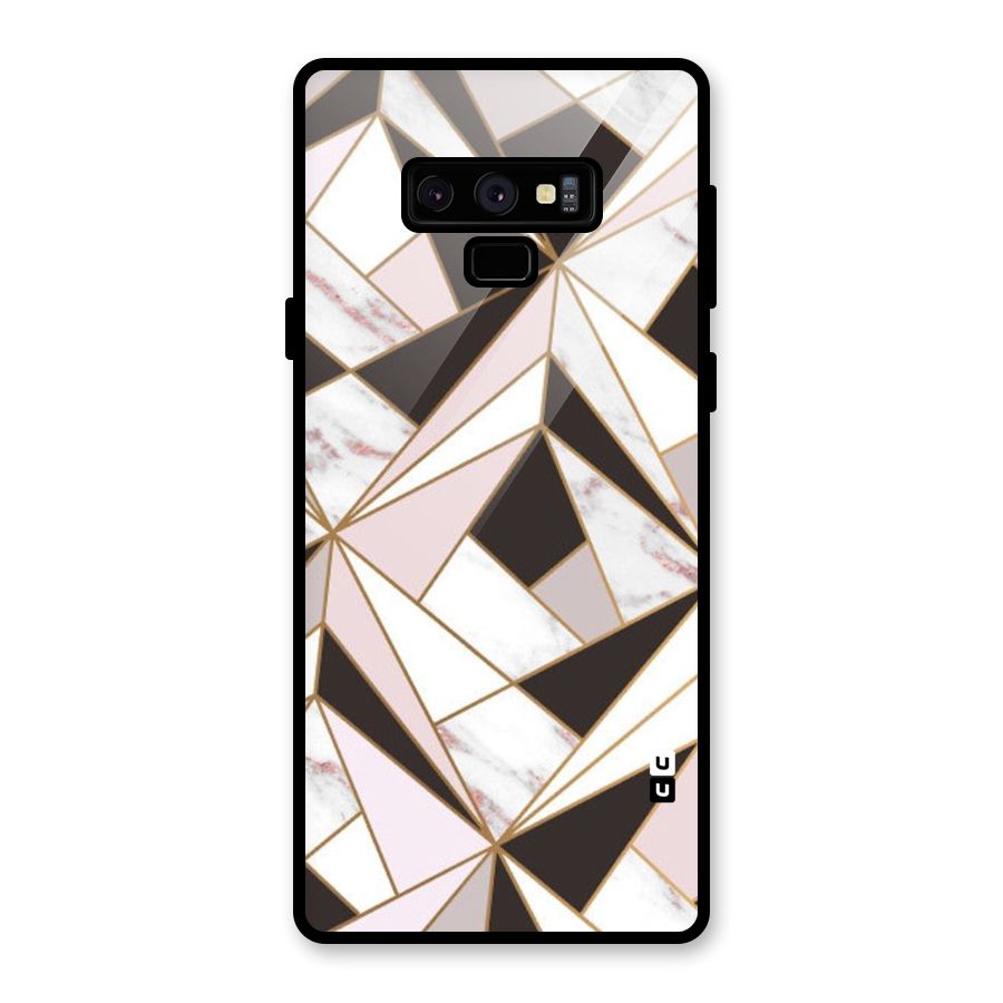 Abstract Corners Glass Back Case for Galaxy Note 9