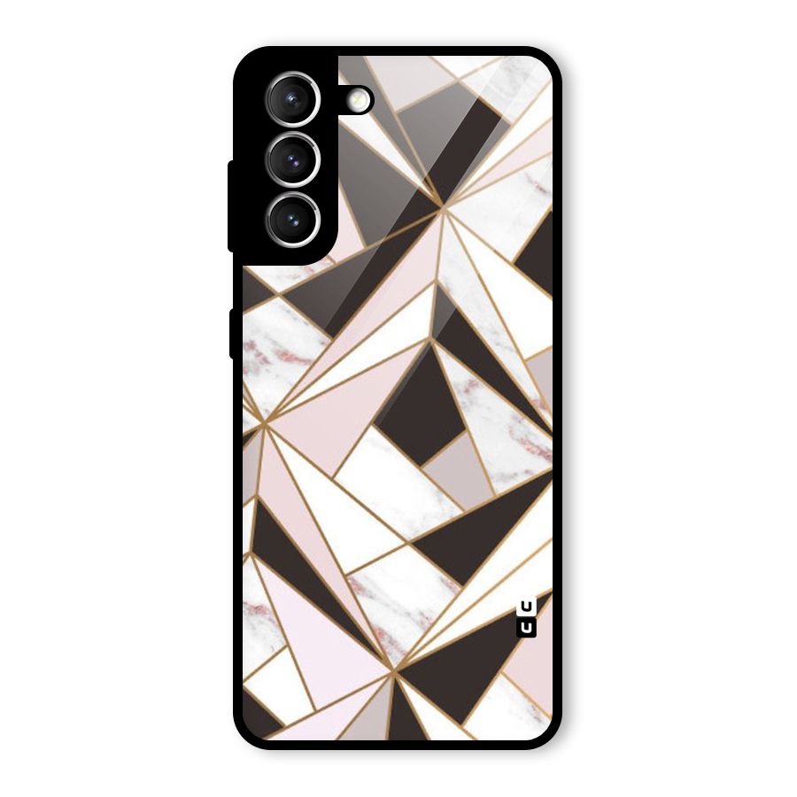 Abstract Corners Glass Back Case for Galaxy S21 5G