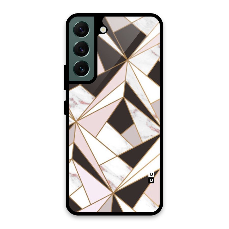 Abstract Corners Glass Back Case for Galaxy S22 5G