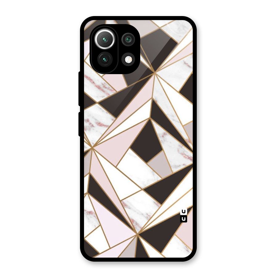 Abstract Corners Glass Back Case for Mi 11 Lite NE 5G