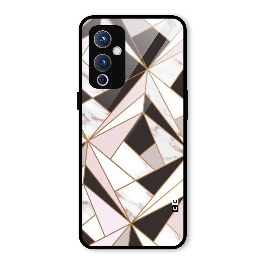 Abstract Corners Glass Back Case for OnePlus 9