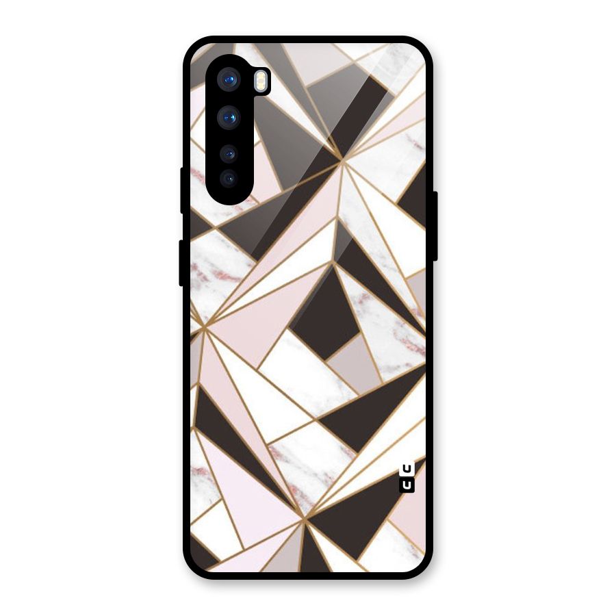 Abstract Corners Glass Back Case for OnePlus Nord