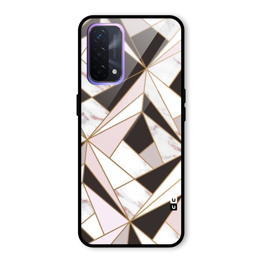 Abstract Corners Glass Back Case for Oppo A74 5G