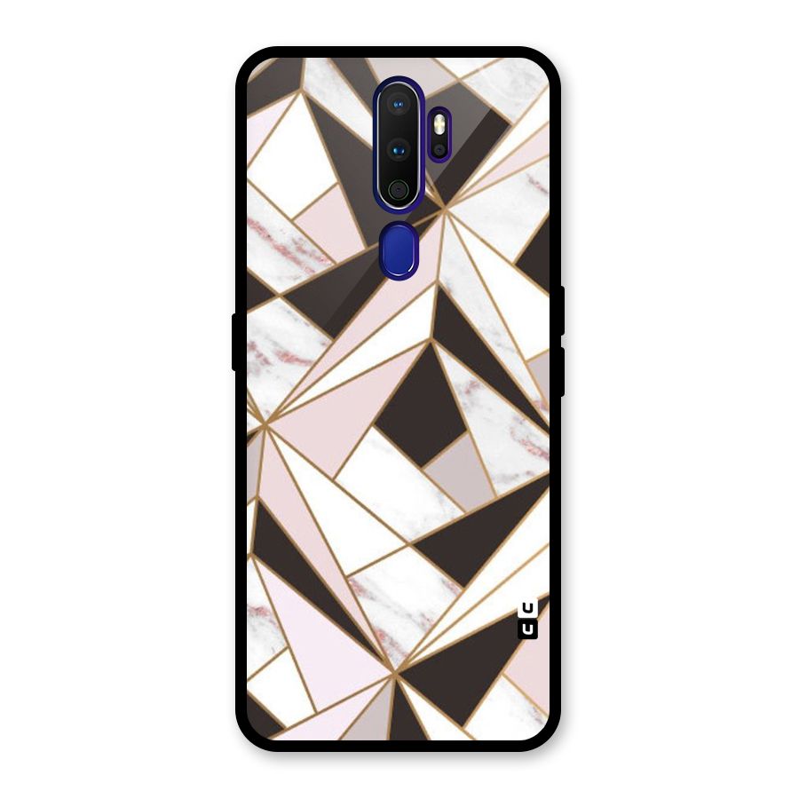Abstract Corners Glass Back Case for Oppo A9 (2020)